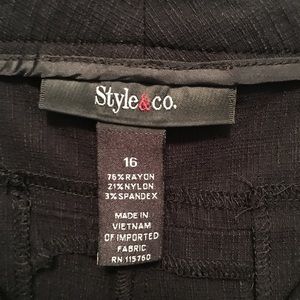 Style & Co Pants - Black snap zippered dress pants size 16 Style & Co Pants - Black snap zippered dress pants size 16